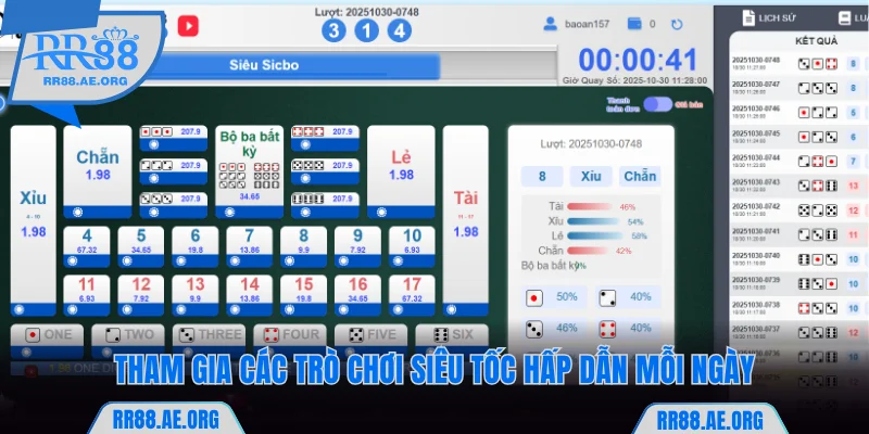 Xổ Số RR88 - Thiên Đường May Mắn Và Nhận Thưởng Khủng 8 Tham gia các trò chơi siêu tốc hấp dẫn mỗi ngày tại RR88